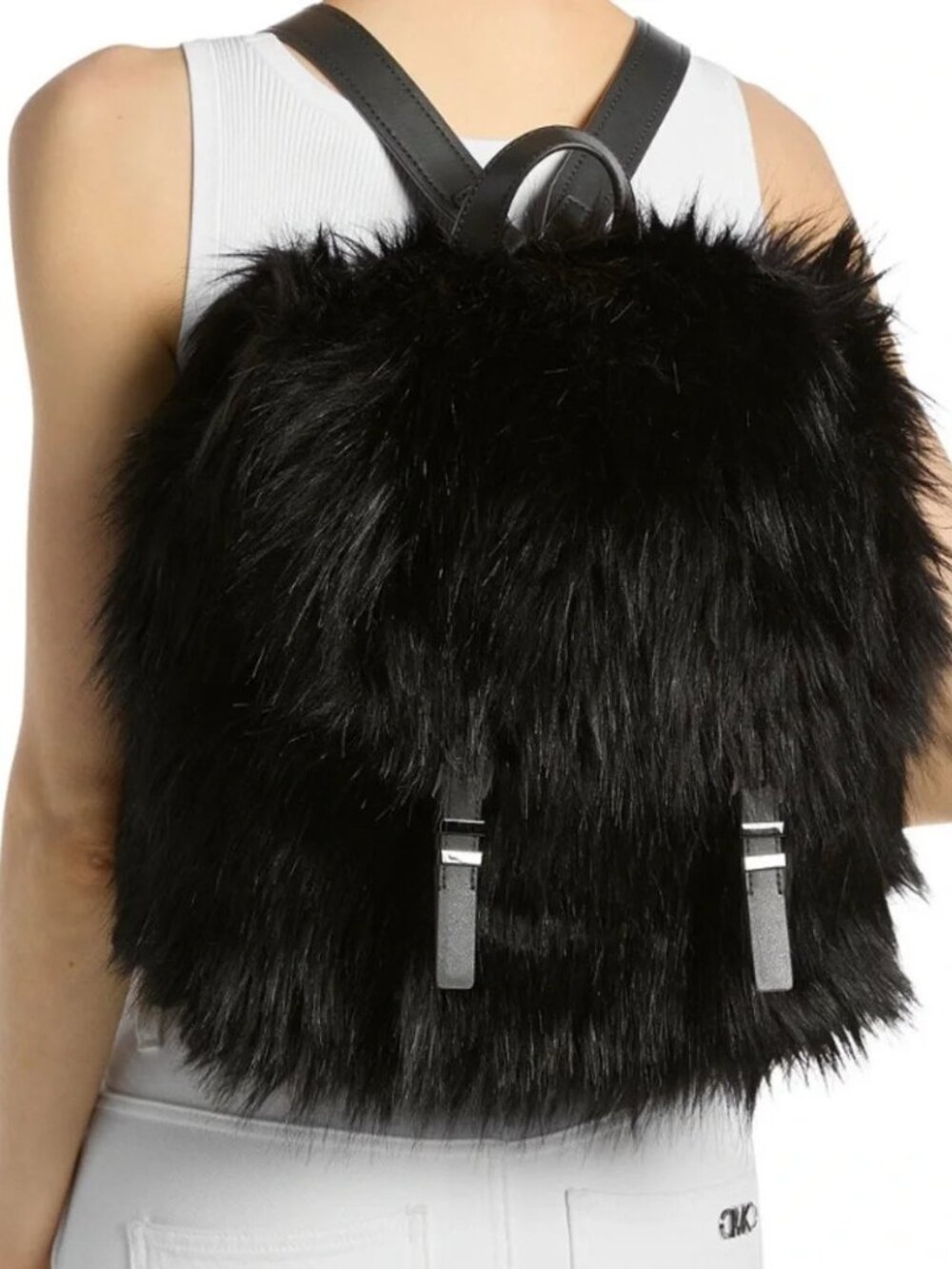 MICHAEL KORS Quinn Medium Faux Fur Backpack
